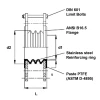 PTFE compensator&nbsp;&nbsp;|&nbsp;&nbsp;3 golven